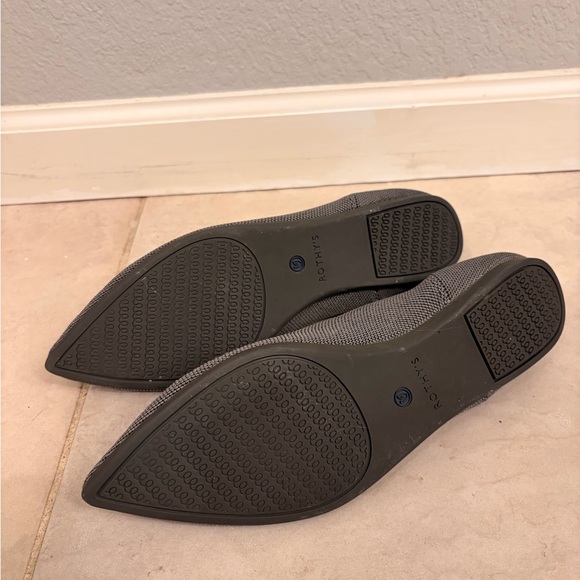 ROTHYS The Point Womens Cloud Grey Birdseye Flats Comfort Washable Sz W9.5 - Picture 8 of 8